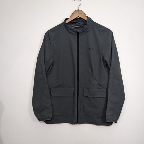 Under Armour Jacket Womens Gray Athletic Windbreaker Mock Neck sz Small - Picture 4 of 14